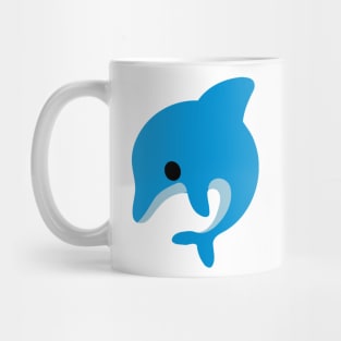 Blue Dolphin Emoticon Mug